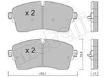 METELLI Bremsbelagsatz, Scheibenbremse 2212500 für JAGUAR LAND ROVER