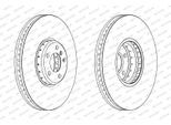 FERODO Bremsscheibe ddf2619lvc1 belüftet 374mm 36mm für BMW