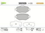 VALEO Bremsbelagsatz, Scheibenbremse 302529 Hinterachse für Opel Fiat ALFA ROMEO