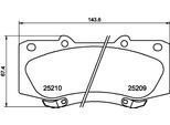DON Bremsbelagsatz, Scheibenbremse pcp1303 für TOYOTA