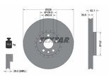 TEXTAR Bremsscheibe 92196305 328mm 30mm für Volvo