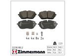 ZIMMERMANN Bremsbelagsatz, Scheibenbremse 222181852 Vorderachse für Citroën/Peugeot