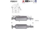 AS Ruß-/Partikelfilter, Abgasanlage Abganlage fd5311 für Ford