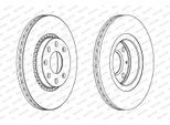 FERODO Bremsscheibe ddf328c 256mm 20mm für Opel GM CHEVROLET Vaughall