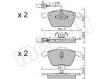 METELLI Bremsbelagsatz, Scheibenbremse 2205510 für Ford VW