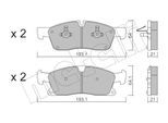 METELLI Bremsbelagsatz, Scheibenbremse 2209274 für Mercedes