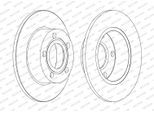 FERODO Bremsscheibe ddf1033c 245mm 10mm für VAG