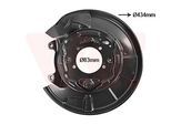 VAN WEZEL Spritzblech, Bremsscheibe 5377373 Hinterachse links für TOYOTA