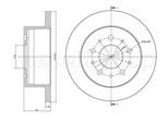 METELLI Bremsscheibe 230731 voll 280mm 16mm für Fiat Citroën Peugeot