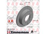 ZIMMERMANN Bremsscheibe COAT Z 590281720 Hinterachse belüftet 345mm 18mm für TOYOTA (FAW)