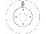 TRW Bremsscheibe df6593 262mm 23mm für Ford