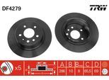 TRW Bremsscheibe df4279 286mm 10mm für SAAB
