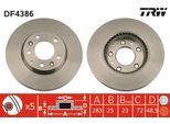 TRW Bremsscheibe df4386 belüftet 283mm 25mm für MAZDA