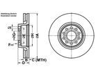 ATE Bremsscheibe PowerDisc 24032501721 belüftet 312mm 25mm für VAG