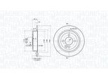 MAGNETI MARELLI Bremsscheibe 360406002801 voll 259mm 10mm für MINI