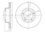 METELLI Bremsscheibe 230237 belüftet 298mm 24mm für LAND ROVER