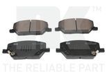 NK Bremsbelagsatz, Scheibenbremse 229340 für Fiat JEEP ALFA ROMEO
