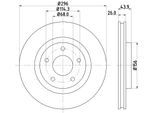 HELLA Bremsscheibe 8dd355114601 296mm 26mm für NISSAN (DFAC)