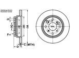 ATE Bremsscheibe 24011002671 voll 260mm 10mm für HONDA