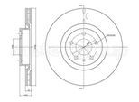 METELLI Bremsscheibe 230183c belüftet 284mm 22mm für Opel Fiat LANCIA ALFA ROMEO