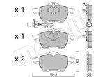 METELLI Bremsbelagsatz, Scheibenbremse 2202791 für Ford VW