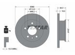 TEXTAR Bremsscheibe 92055900 260mm 16mm für VW