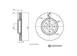 BLUE PRINT Bremsscheibe adbp430000 Vorderachse belüftet 284mm für Fiat LANCIA ALFA ROMEO