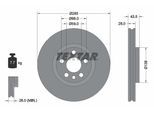 TEXTAR Bremsscheibe PRO 92115003 285mm 28mm für Fiat Peugeot