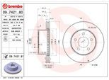 BREMBO Bremsscheibe 09742180 280mm 24mm für JEEP RENAULT