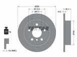 TEXTAR Bremsscheibe 92279303 259mm 10mm für MINI