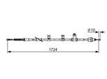 BOSCH Seilzug, Feststellbremse 1987482619 für KIA HYUNDAI