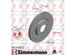 ZIMMERMANN Bremsscheibe SPORT COAT Z 150348652 Vorderachse Gelocht 307mm 24mm für MINI