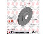 ZIMMERMANN Bremsscheibe SPORT COAT Z 280315852 Vorderachse Gelocht 300mm 28mm für HONDA (GAC)