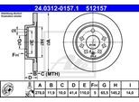 ATE Bremsensatz, Scheibenbremse 142042741 Hinterachse voll 278mm 11mm für Opel SAAB Fiat