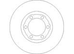 A.B.S. Bremsscheibe 16000 belüftet 258mm 22mm für MITSUBISHI