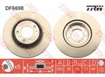 TRW Bremsscheibe df6698 283mm 26mm für Peugeot Opel