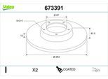 VALEO Bremsscheibe 673391 Vorderachse voll 284mm 12mm für Mercedes