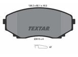 TEXTAR Bremsbelagsatz, Scheibenbremse 2351501 für MAZDA MITSUBISHI