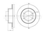 METELLI Bremsscheibe 231109c voll 280mm 16mm für NISSAN RENAULT TRUCKS