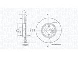 MAGNETI MARELLI Bremsscheibe 360406123801 innenbelüftet-Belüftung mit tropfenförmigen Flügeln 294mm 22mm für MINI