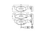 MAGNETI MARELLI Bremsbelagsatz, Scheibenbremse 363700485071 für VW