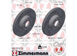 ZIMMERMANN Bremsscheibe 100331753 Vorderachse Geschlitzt 314mm 25mm für Audi (FAW)
