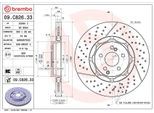 BREMBO Bremsscheibe 09c82633 360mm 26mm für Mercedes