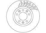 TRW Bremsscheibe df6657 283mm 26mm für Vaughall