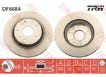 TRW Bremsscheibe df6684 280mm 22mm für Suzuki