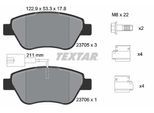 TEXTAR Bremsbelagsatz, Scheibenbremse 2370502 für Peugeot Fiat ALFA ROMEO
