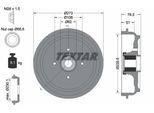 TEXTAR Bremstrommel 94037900 für Peugeot