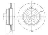 METELLI Bremsscheibe 230813c belüftet 320mm 22mm für BMW