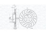 MAGNETI MARELLI Bremsscheibe 360406112701 Gelocht 350mm 32mm für Mercedes