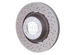 SHW PERFORMANCE Bremsscheibe prl49917 Hinterachse links gelocht/genoppt 380mm 30mm für Porsche